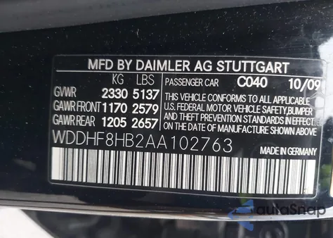 2010 Mercedes-Benz E 350 4Matic из США, поврежденный, VIN WDDHF8HB2AA102763